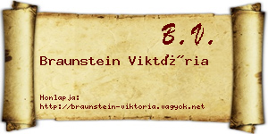 Braunstein Viktória névjegykártya